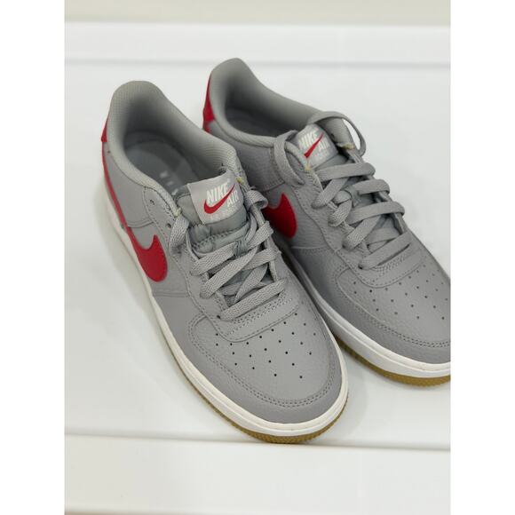 Nike Air Force 1-2 Gray Red Gum GS size 7Y kids youth af1 CI1759-002 - Picture 6 of 13